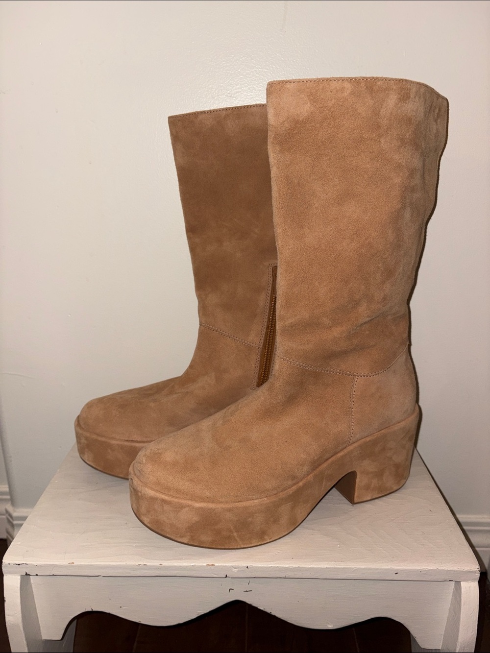 Fitflop Tan Suede Platform Boots